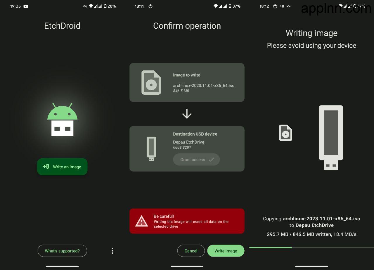 EtchDroid – 将操作系统 ISO 映像写入 USB 驱动器