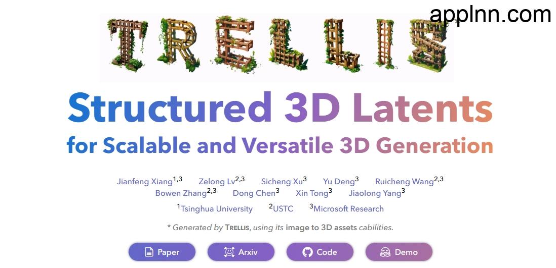 微软开源图片到3D模型生成模型-TRELLIS