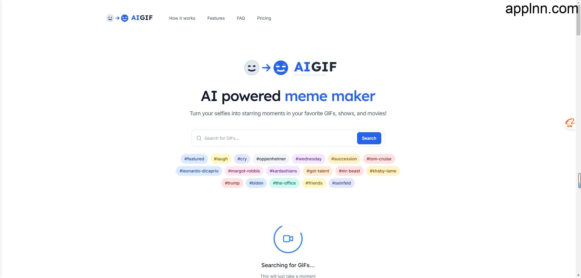 AIGIF – 在线生成换脸表情包网站
