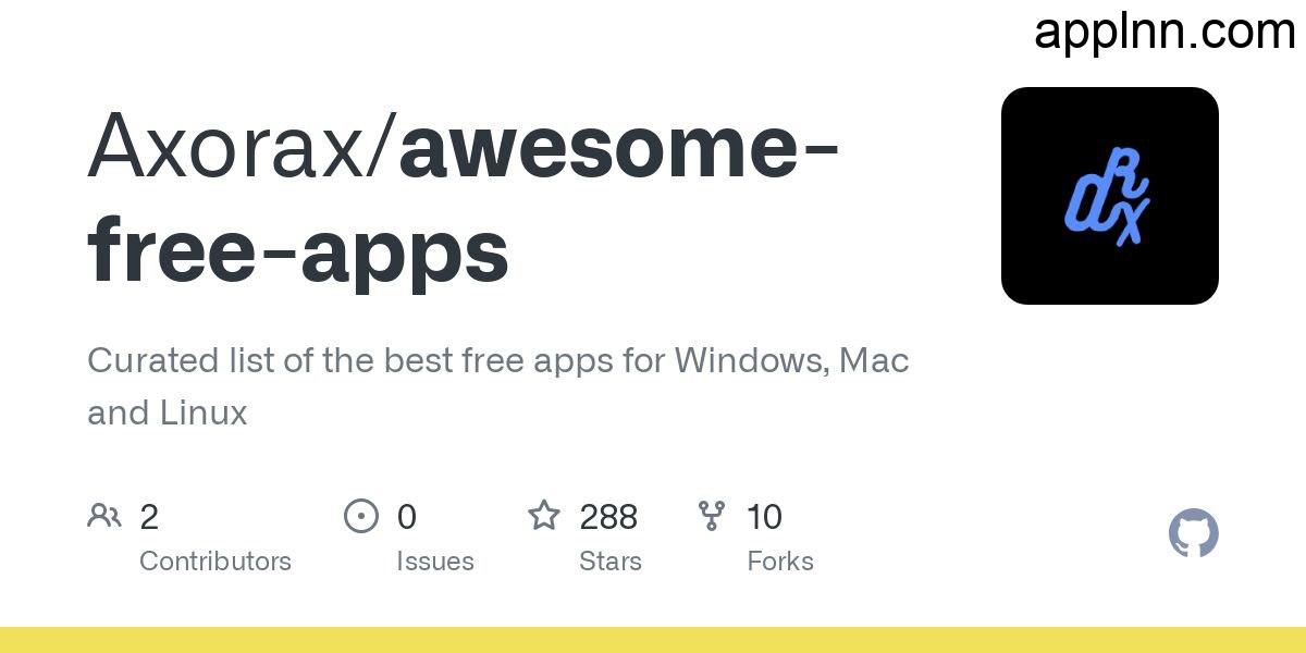 Awesome Free Apps – 精选 Windows、Mac、Linux 免费应用列表