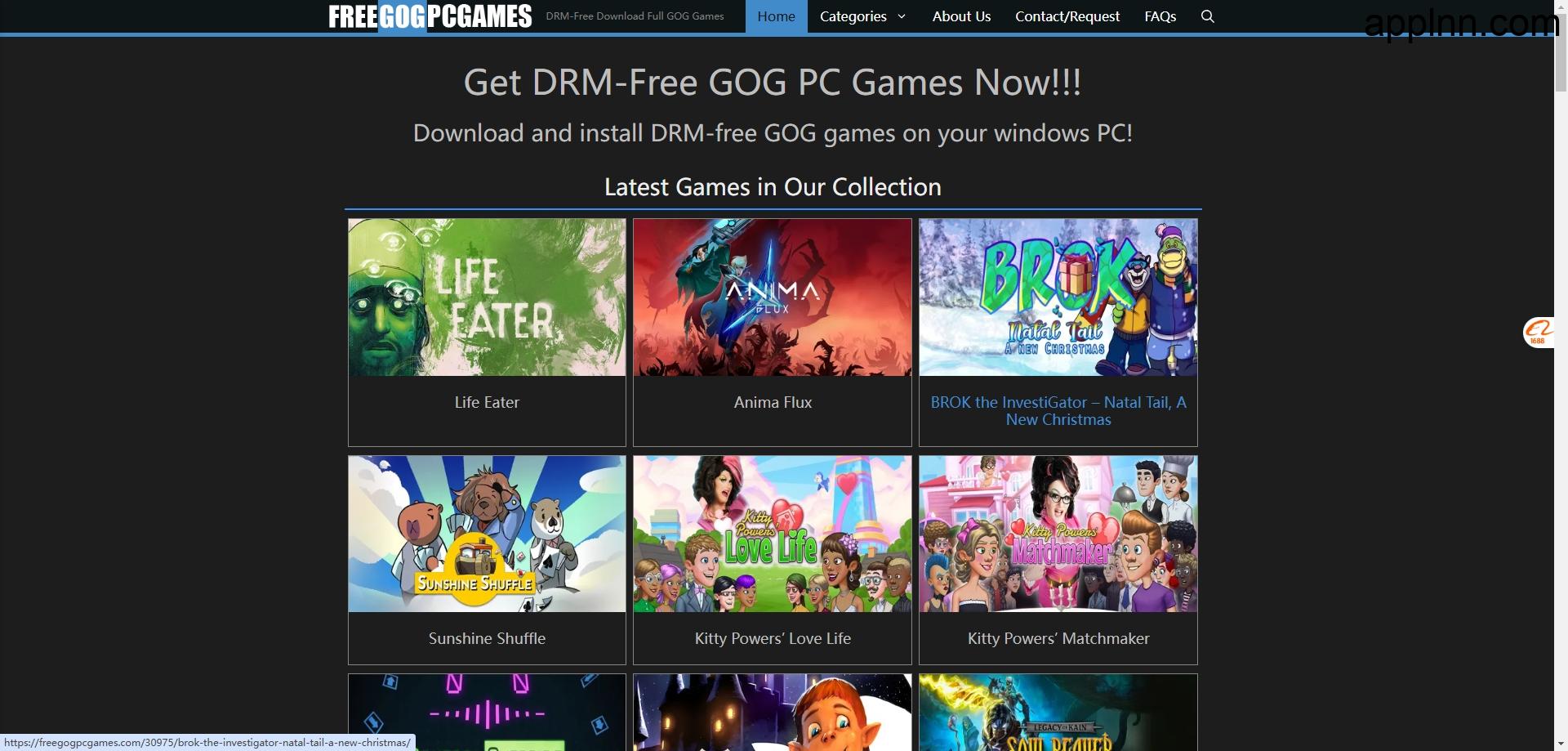 Free GOG PC Games：免费 GOG PC 游戏 无 DRM 下载完整 GOG 游戏