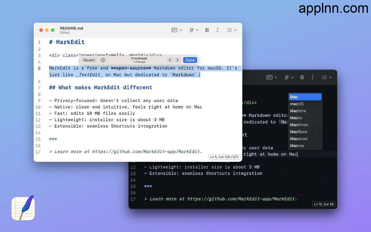 MarkEdit - 免费开源 MAC 端 Markdown 编辑器