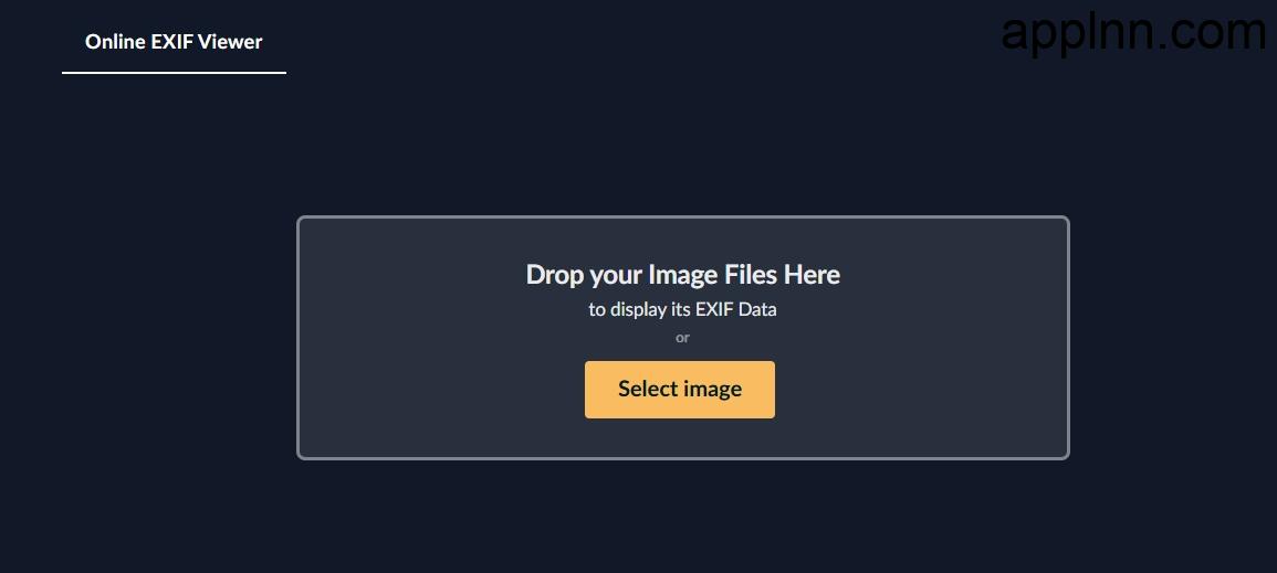 Online EXIF Viewer：在线 EXIF 查看器 在线查看 EXIF 数据