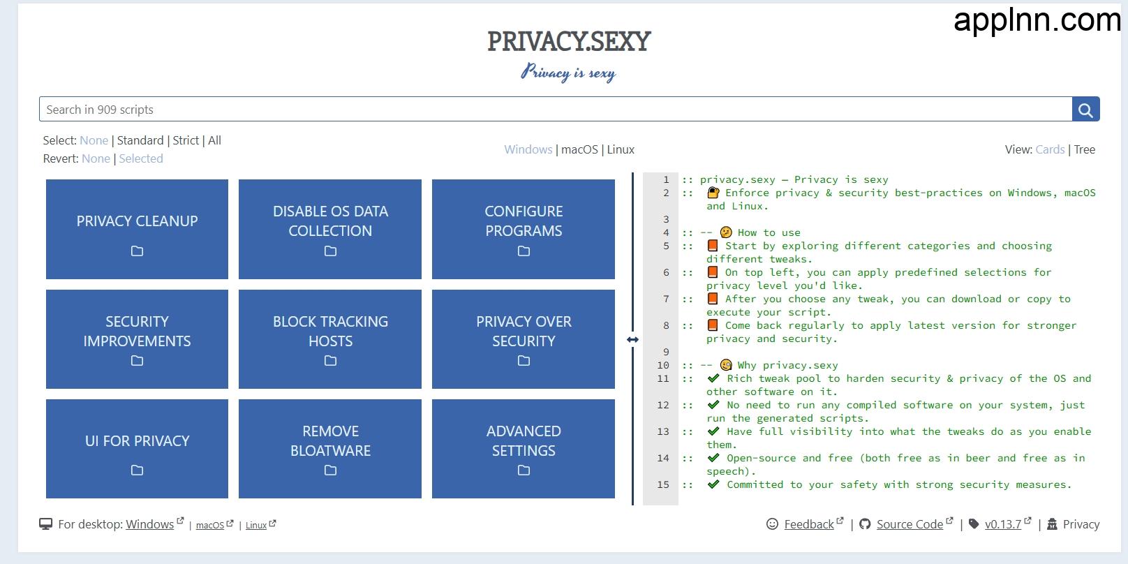 Privacy sexy 最佳隐私和安全的开源工具