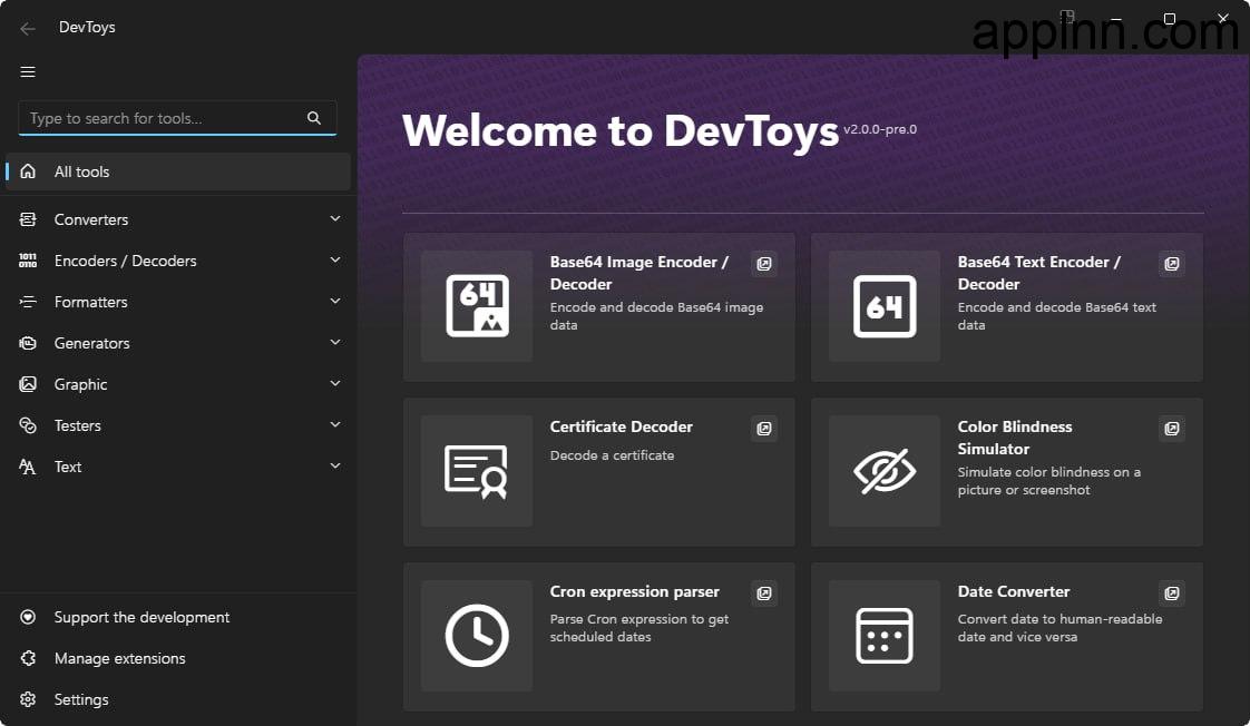 DevToys ： 一款开源的开发者工具箱