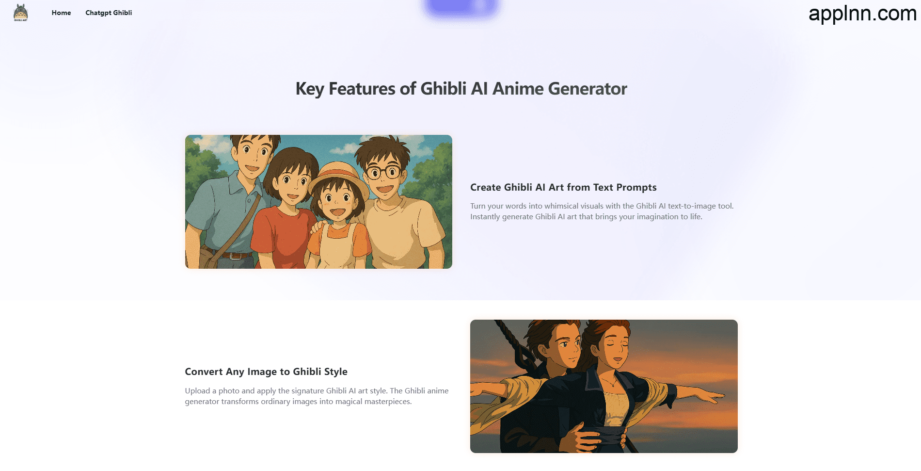 Ghibli Art AI：免费 ChatGPT 吉卜力 AI 艺术生成器