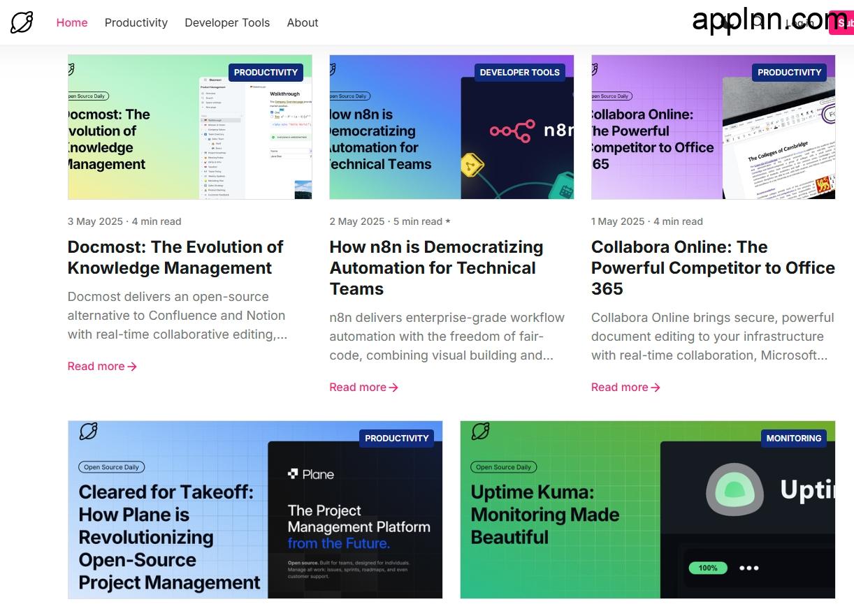 Open Source Daily：开源软件信息的每日盛宴网站