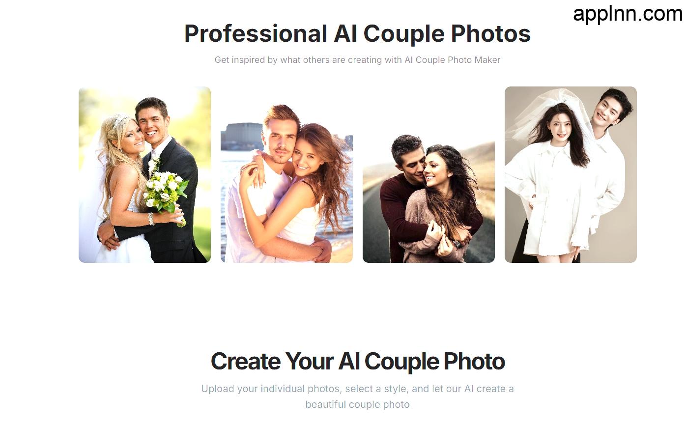 AI Couple Photo：在线AI情侣肖像生成网站