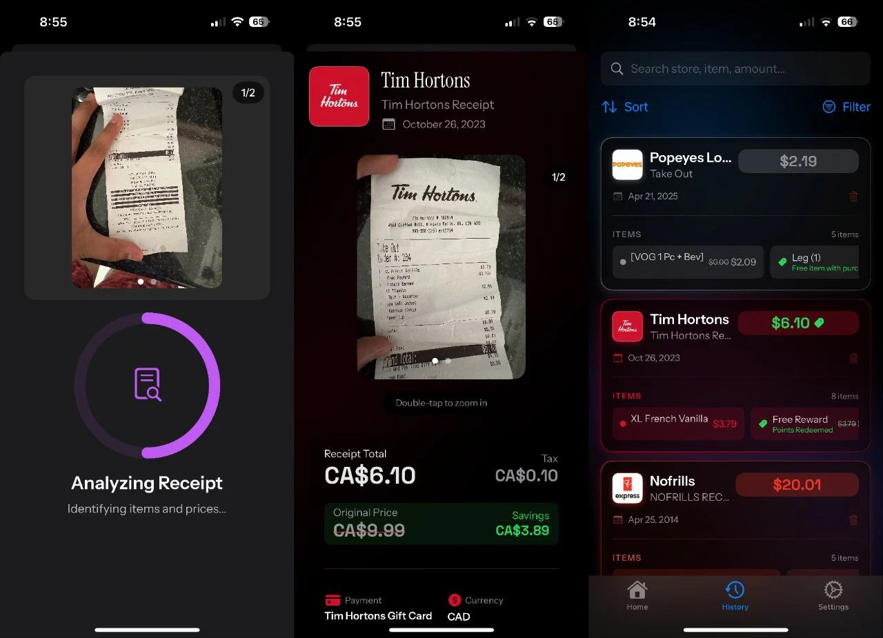 SpendSmart：智能收据管理，轻松掌控财务！