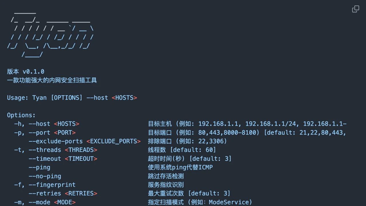 Tyan：内网安全扫描利器，守护网络安全防线！