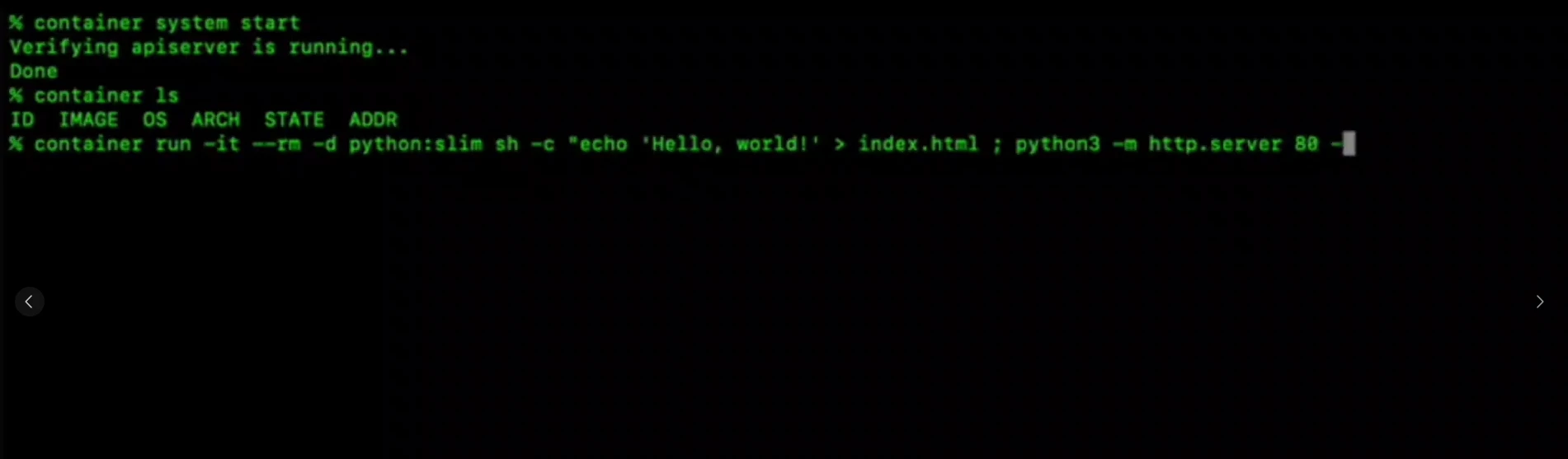 Container：Apple Silicon 的轻量级 Linux 容器运行工具