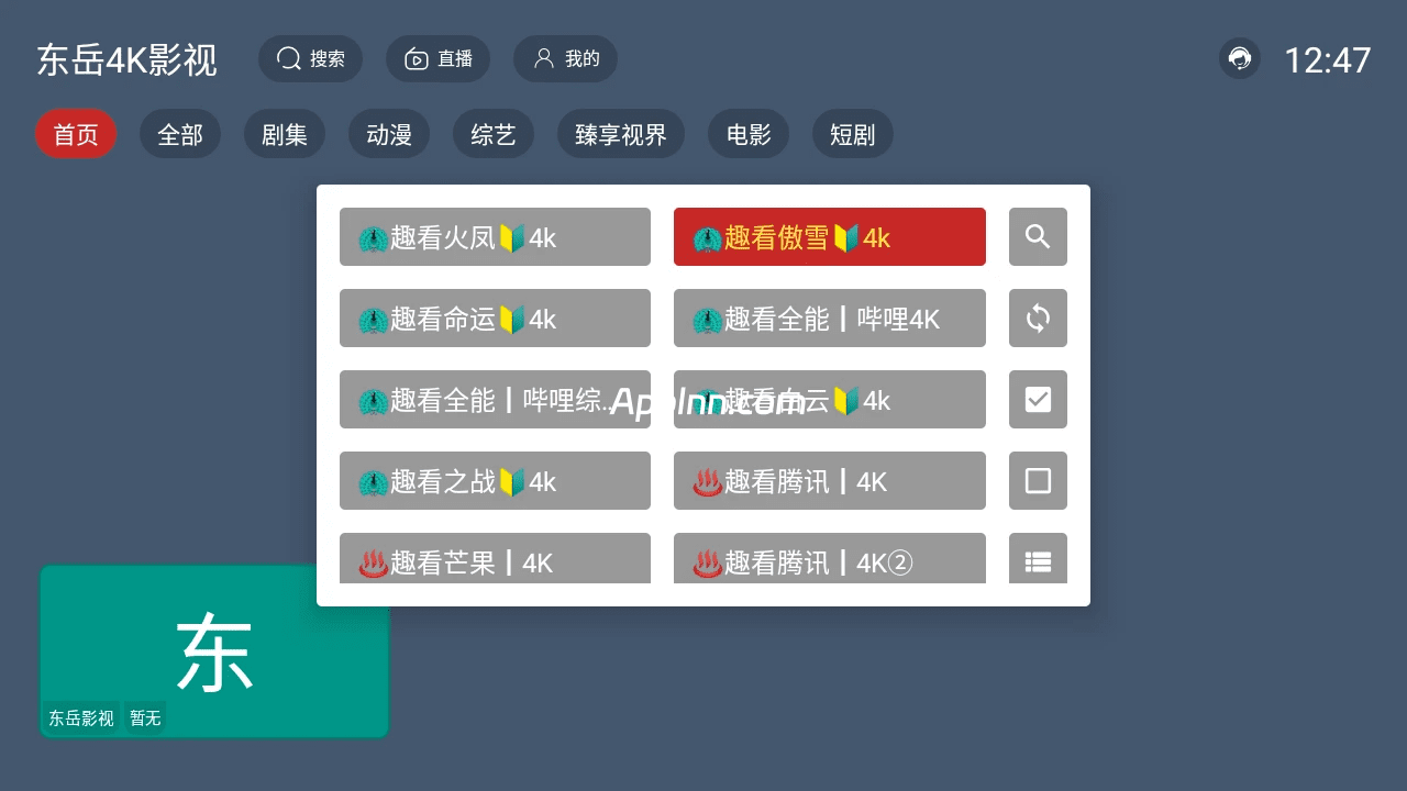 东岳4K影视  v1.0.0  TV版