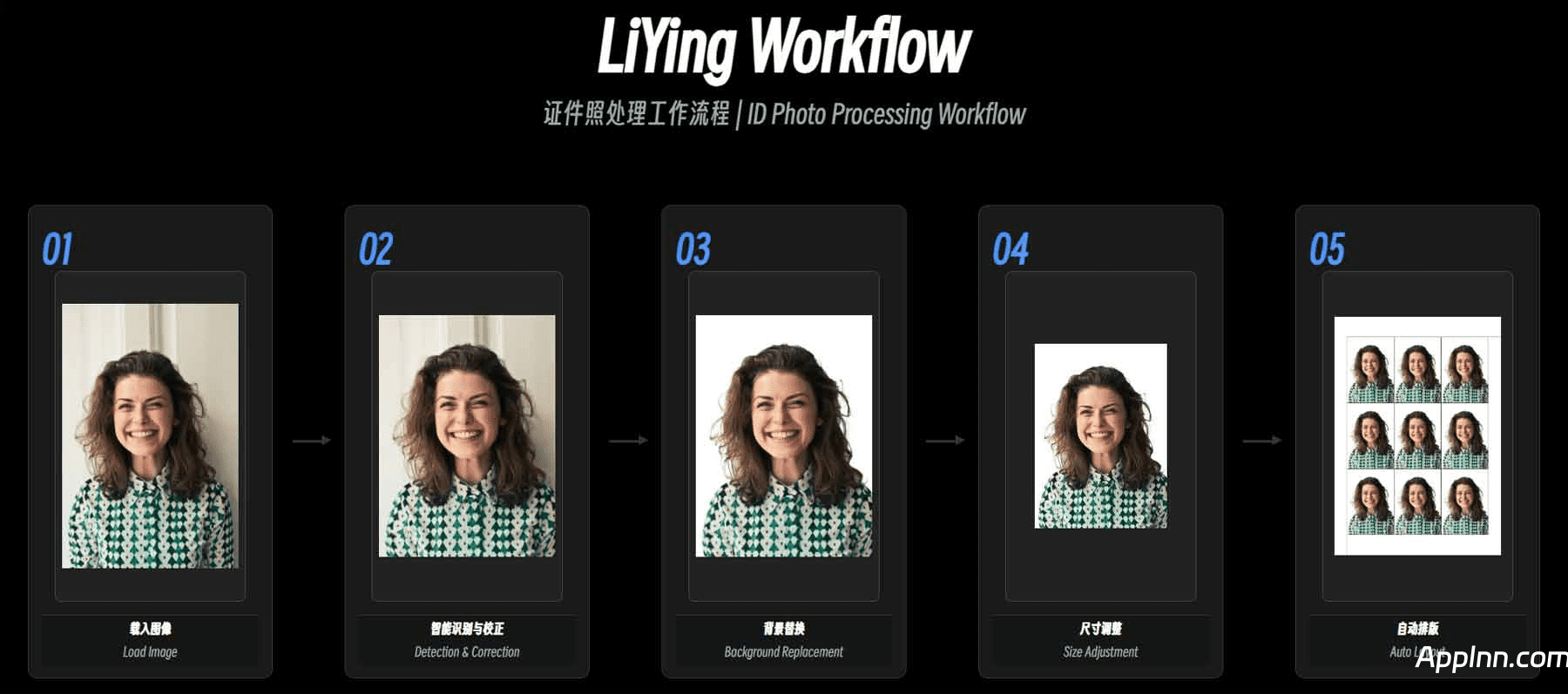 LiYing：一站式证件照后期处理工具