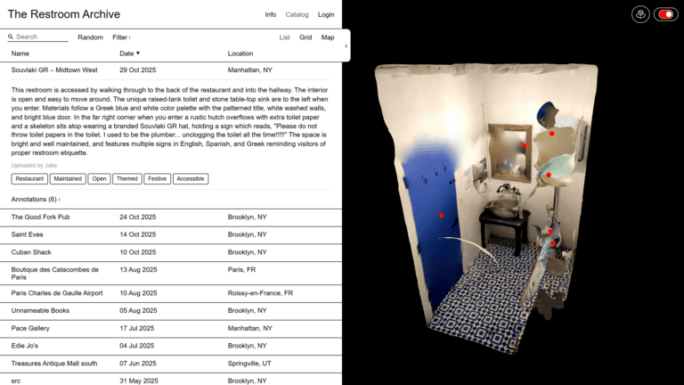 Restroom Archive:公厕 3D 扫描档案馆